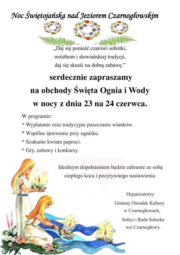 Noc Świętojańska 2019 nad Jeziorem Czarnogłowskim
