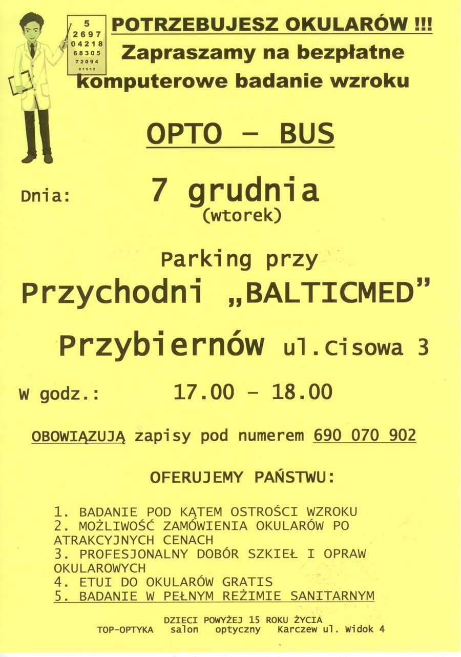  Zapraszamy na bezpłatne komputerowe badanie wzroku